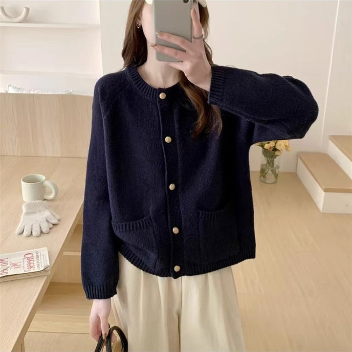 Cardigan à boutons avec poches pour femmes Chic & Stil