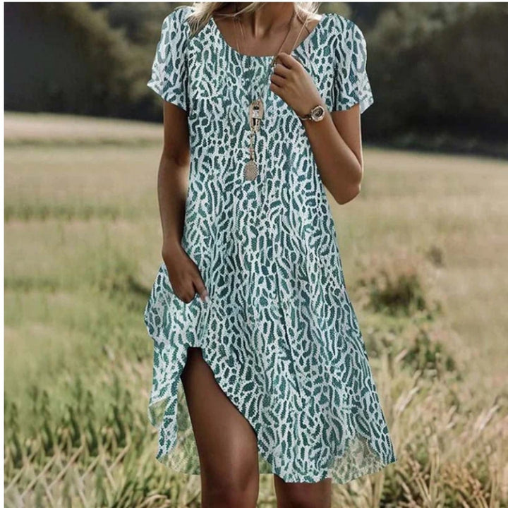 Casual women's dress with floral design Lune London