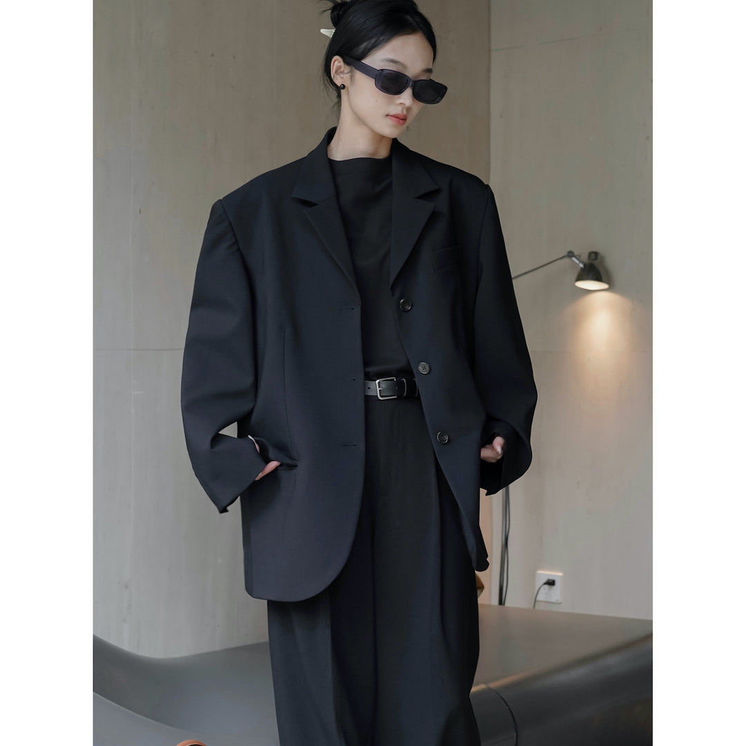 Women's Loose Tailoring Blazer in Oversized Cut with Dropped Shoulder Amarae