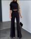 Ensemble élégant pour femmes avec pantalons larges et coupe cintrée Chic & Stil