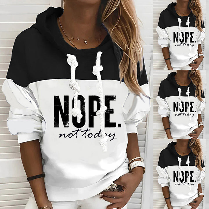 Hoodie décontracté pour femme avec écriture à la mode Chic & Stil