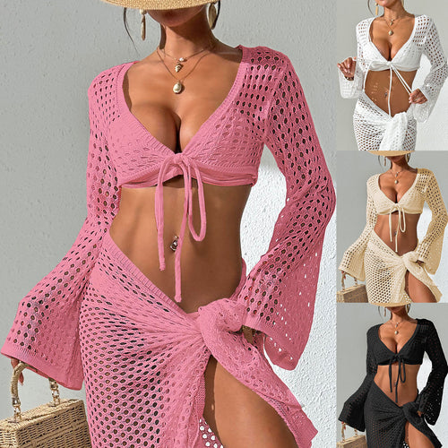 Ladies Crochet Beach Cover Kimono Amarae