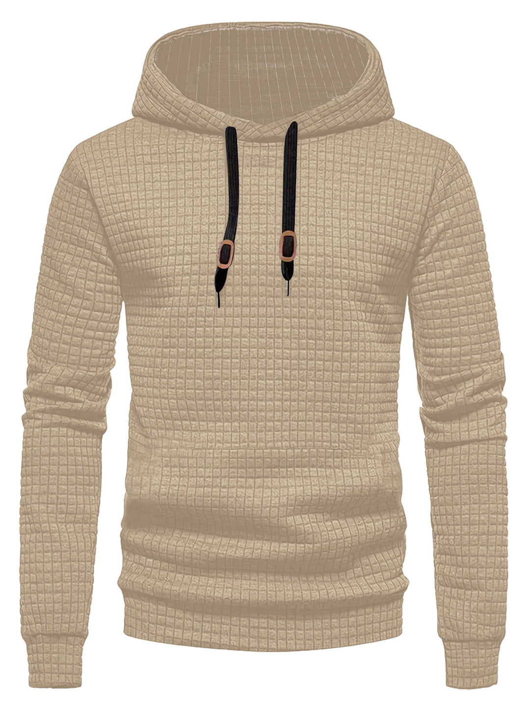 Men's Design Hoodie with high collar and textured fabric Lune London