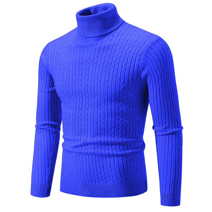 Men's turtleneck sweater with textured knit pattern Lune London