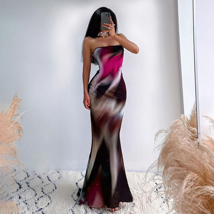 Strapless evening dress for women Lune London