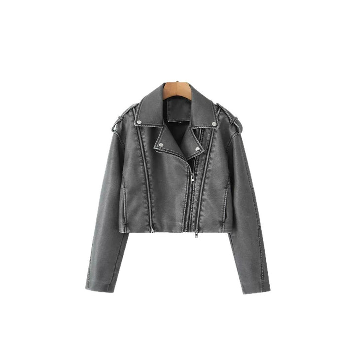 Fashion Cropped Biker Jacket for Women Lune London