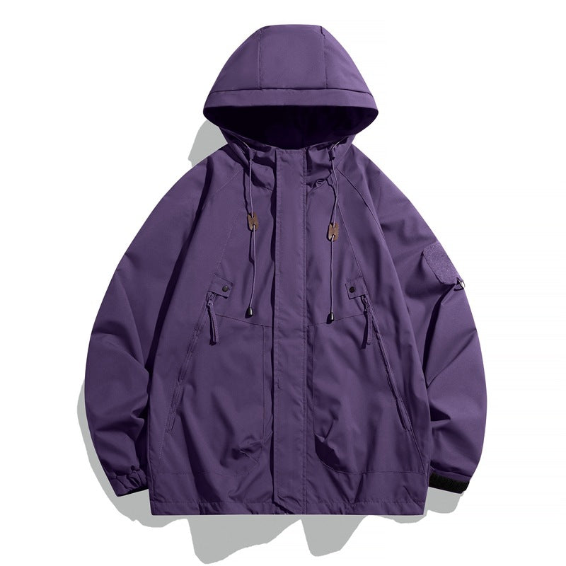 Casual outdoor men's jacket with adjustable hood and practical pockets Lune London