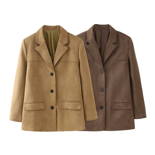 Ladies elegant quilted blazer jacket with practical pockets Amarae
