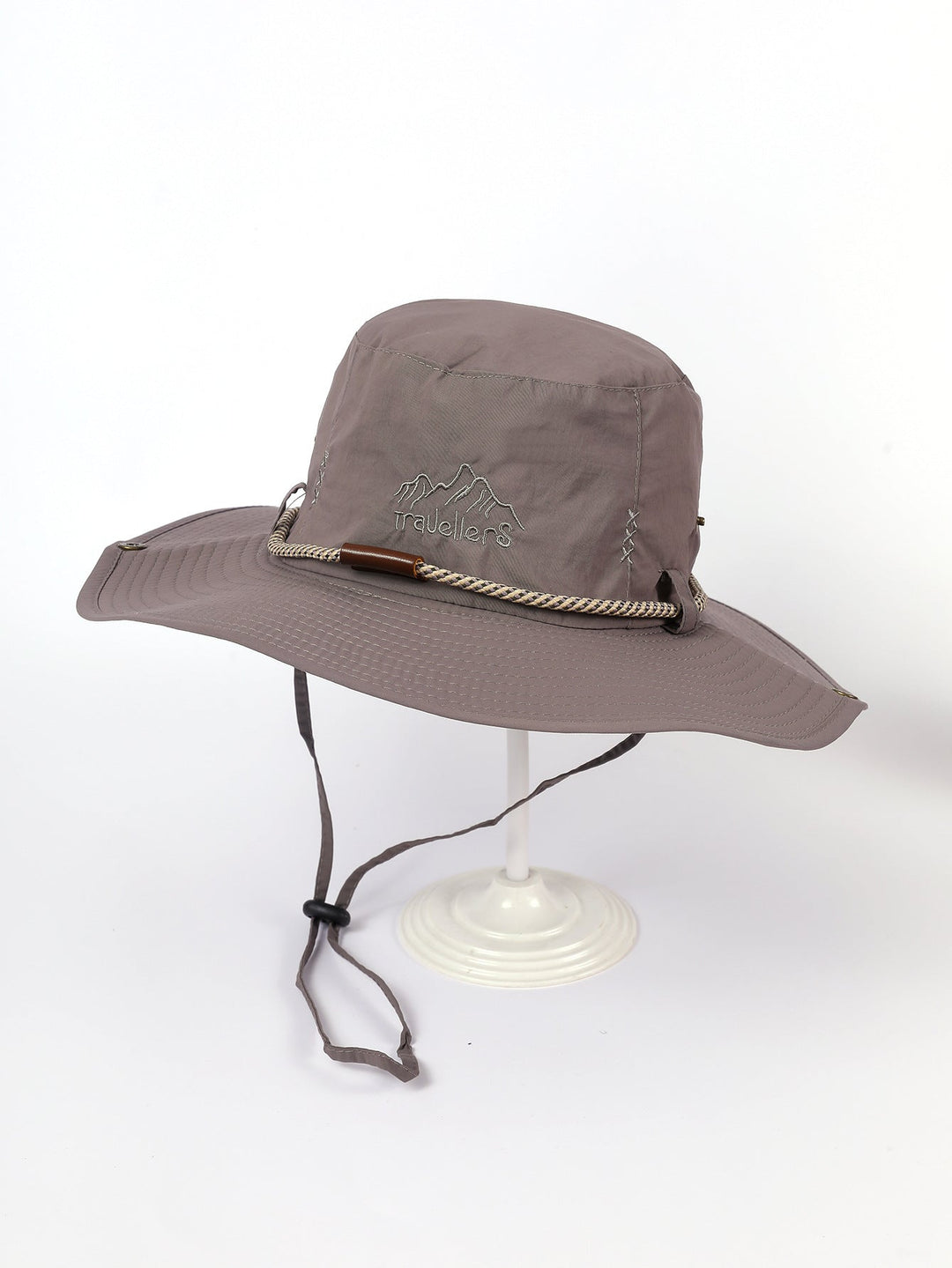 Women's Sun Hat with Wide Brim and Integrated Neck Strap Lune London