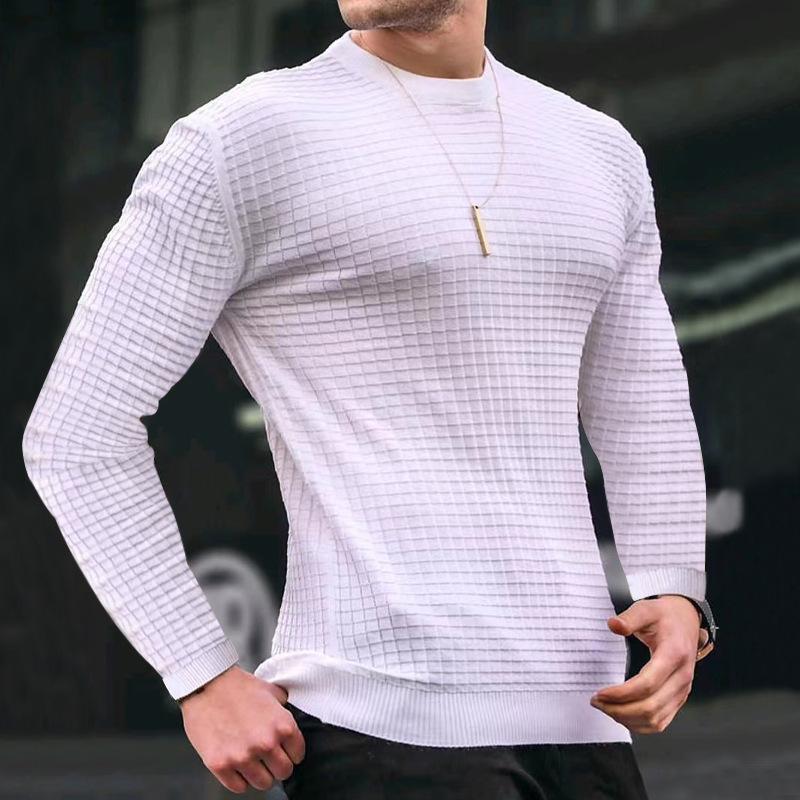 Trendy men's sweater with structured knit Lune London