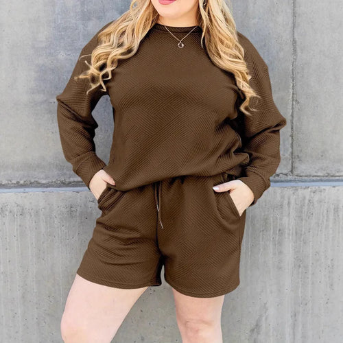 Amarae casual sweatshirt and shorts set for ladies