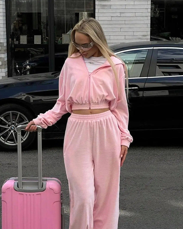 Women's sporty hoodie set with elastic waist and relaxed fit Lune London