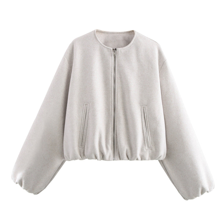 Casual oversized jacket for women with elastic waist and practical pockets Lune London