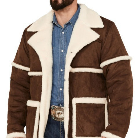 Elegant outdoor jacket for men with luxurious lamb leather lining Lune London