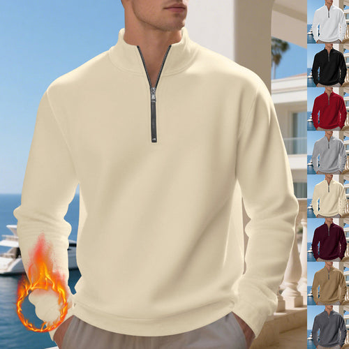 Sporty pullover for men with half-zip and breathable structure Amarae