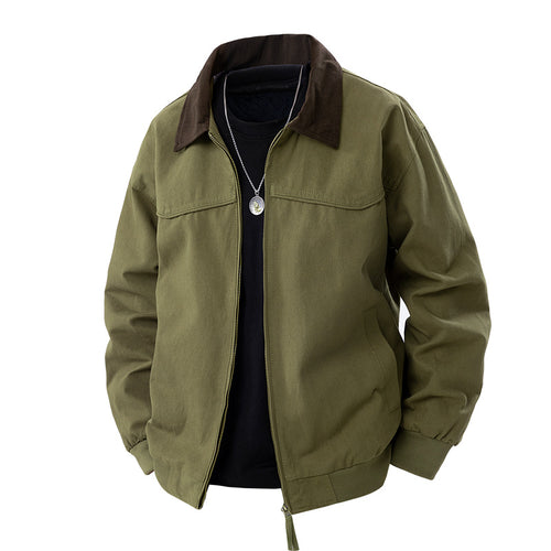 Lightweight utility jacket for men with high collar and practical pockets Amarae