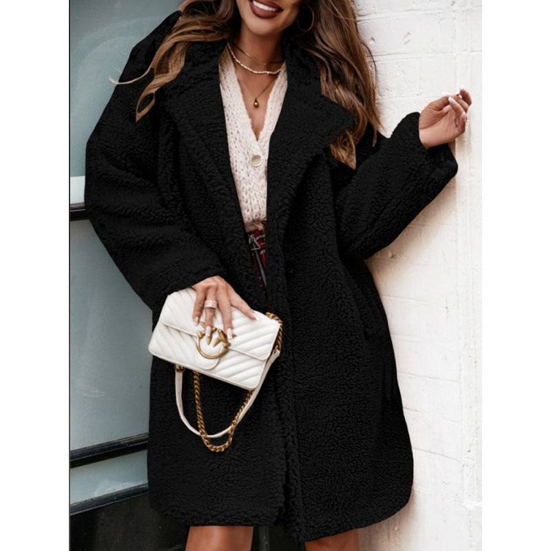 Amarae | Coat - Plus Size Fit - Soft Plush - Mid-Length - Open Front Casual