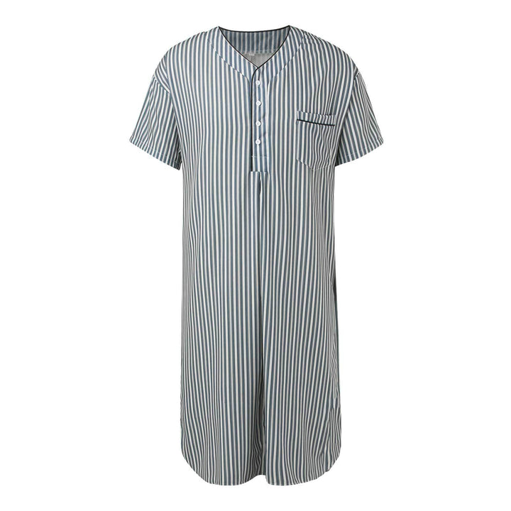 Nightgown for women with elegant stripes and practical button placket Lune London