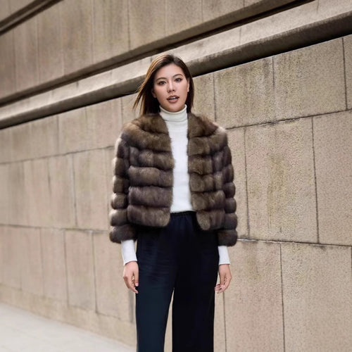 Luxury faux fur jacket for women Amarae