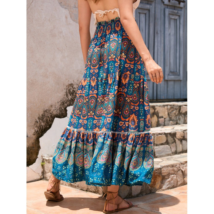 Lune London Boho Maxi Dress for Women with Ruffle Design