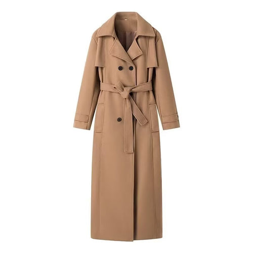 Manteau trench élégant pour femmes avec ceinture à la taille et double boutonnière Chic & Stil