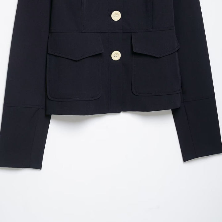 Women’s short jacket in field style with epaulettes, patch pockets and distinctive decorative buttons Amarae