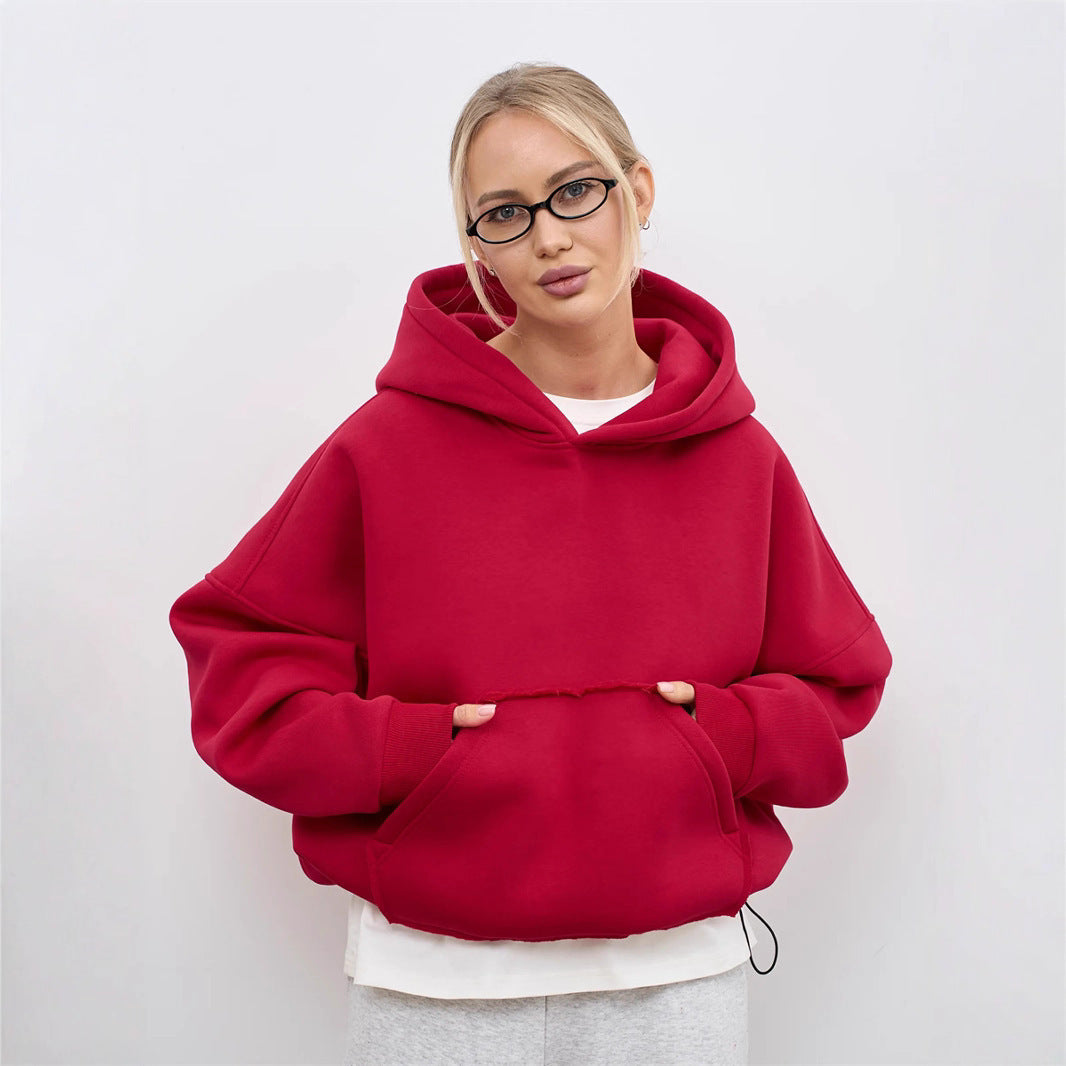 Ladies oversized hoodie with kangaroo pocket and relaxed fit Lune London