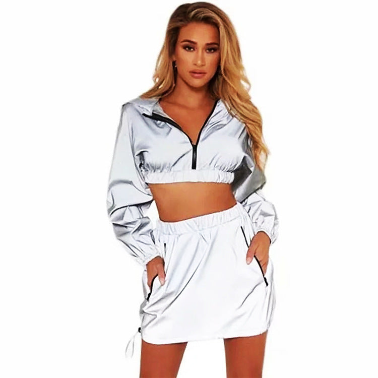 Lune London women's sport crop top and skirt set