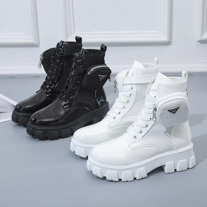 Women's Fashion Boots with Practical Bag Option and Eye-Catching Sole Lune London