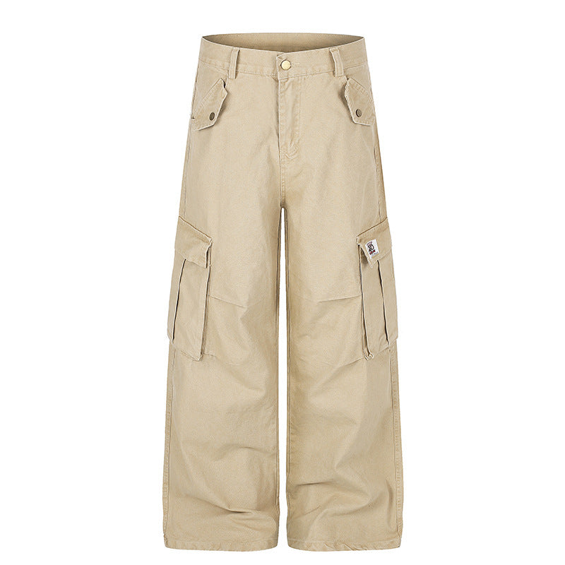 Women Wide High-Waist Cargo Pants with Large Flap Pockets and Utility Details Amarae