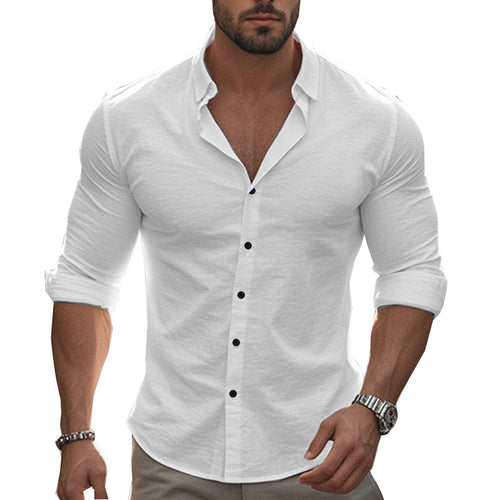Comfortable and modern long-sleeve shirt for men with roll-up sleeves Amarae