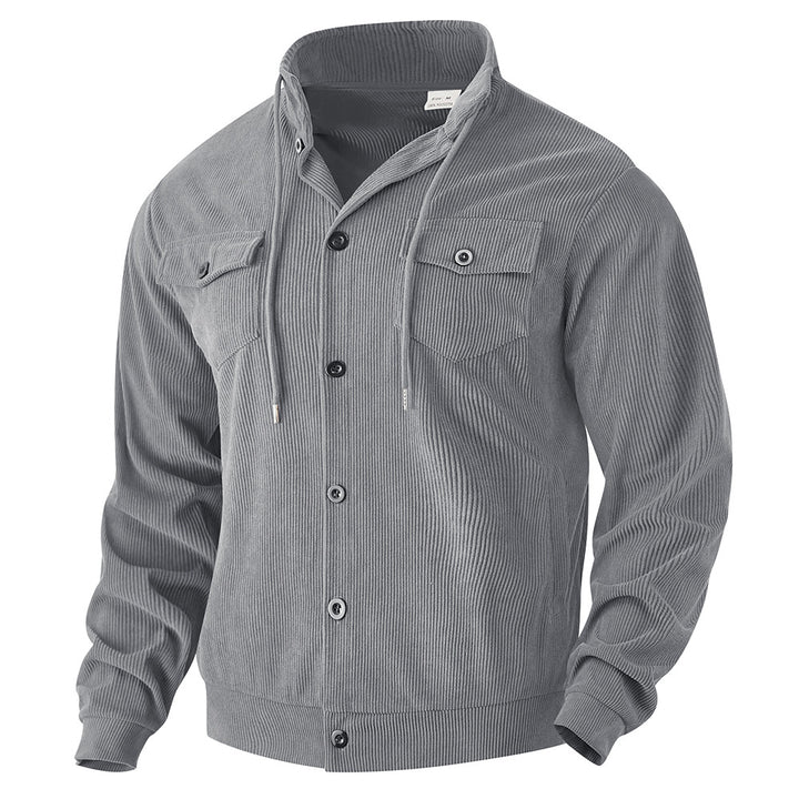 Textured corduroy utility shirt for men with practical chest pockets Lune London