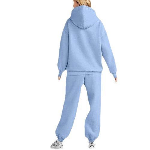 Women's casual hoodie jumpsuit made of high-quality sweat material with practical pockets Chic & Stil