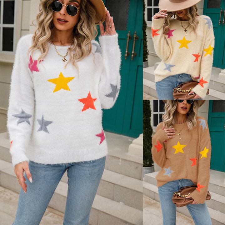 Pull à la mode pour femmes avec motif étoile Chic & Stil