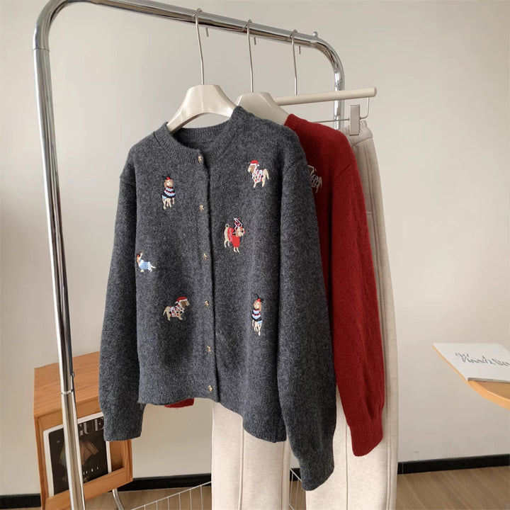 Cardigan pour femmes avec un design d broderie coloré et une coupe élégante Chic & Stil