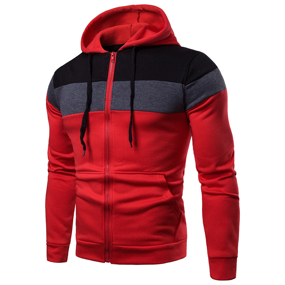 Sporty hooded jacket for men with colorblock design Lune London