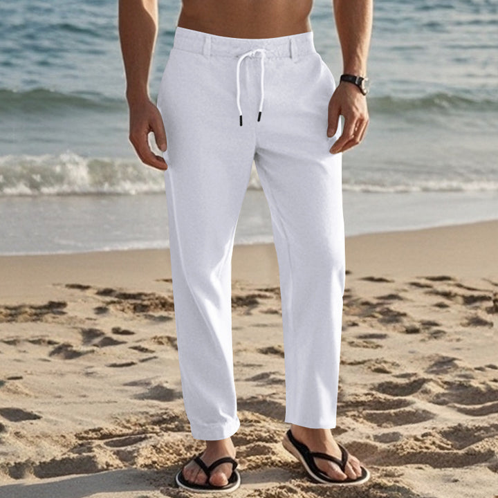 Casual beach pants for men with elastic waist and practical side pockets Lune London