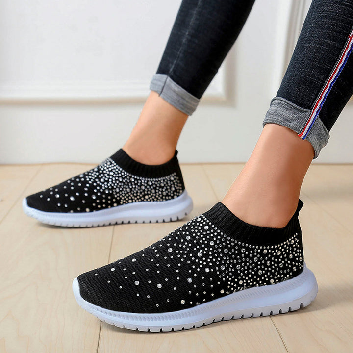 Ladies Sparkling Comfort Slippers Lune London