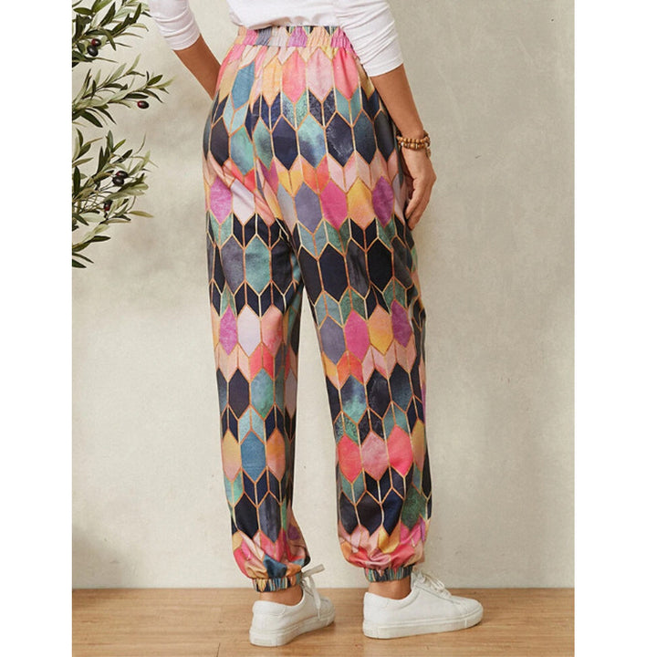 Loose women's pants with geometric pattern Lune London