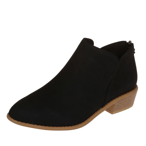Amarae | Ankle Boots Slip-On Boots with Pointed Toe and Platform Heel