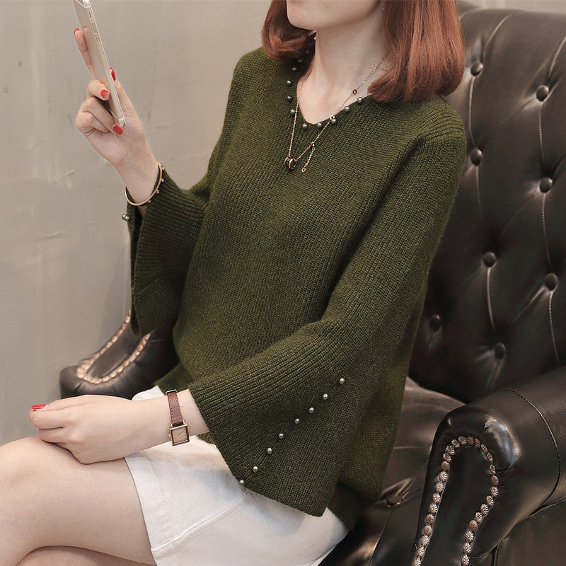 Sweater women with loose fit and bead details Lune London