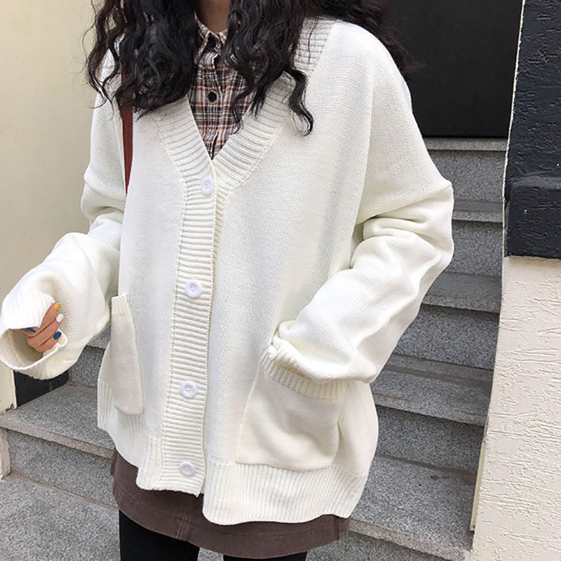 Cardigan en maille décontracté pour femme avec détails de boutons décoratifs et coupe oversized Chic & Stil