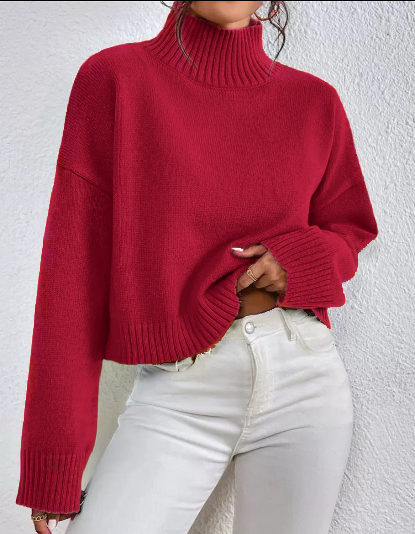 Ladies Fashionable Collar Sweater Made Of Soft Wool Lune London