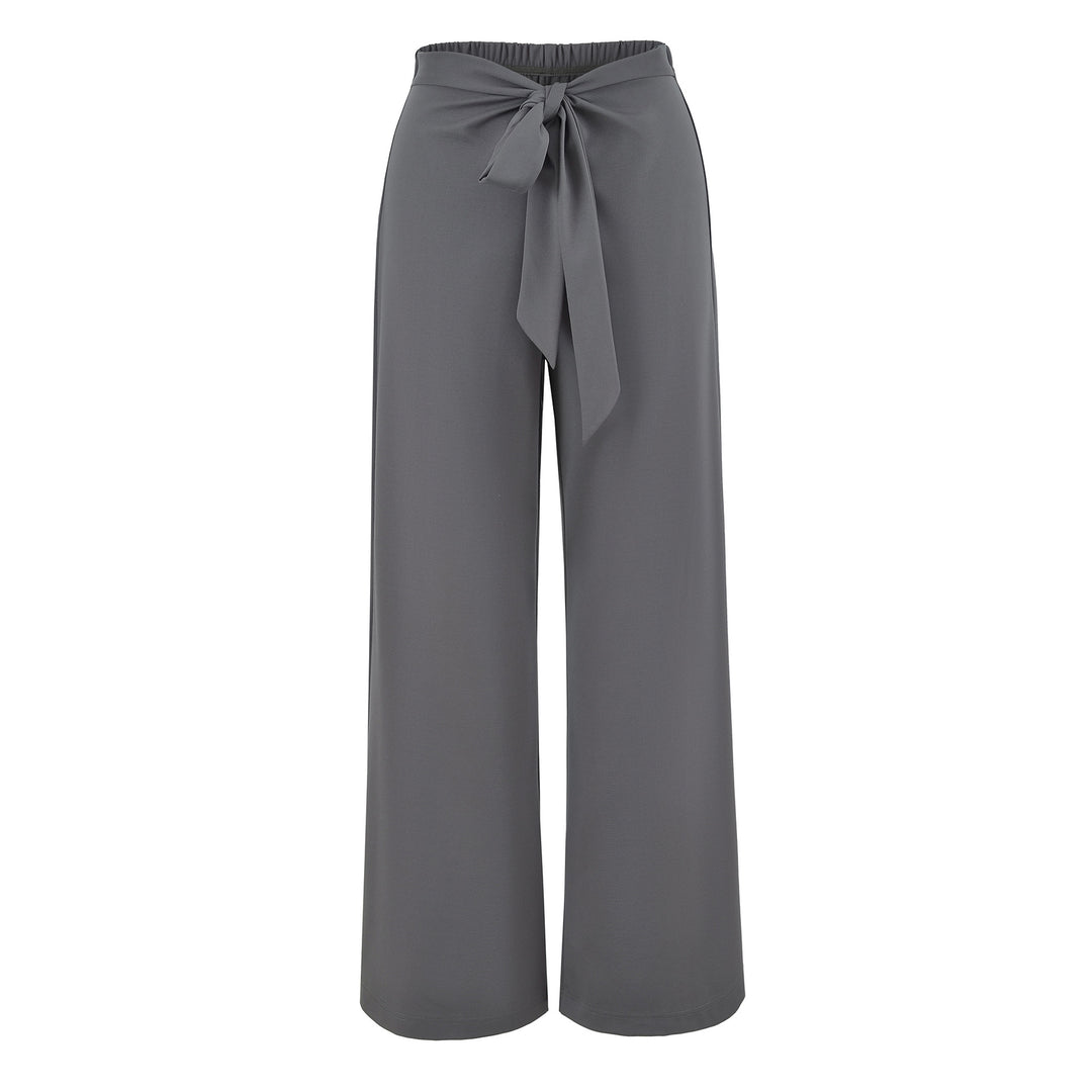 Women High-Waisted Culotte Pants with Wide Leg and Tie Belt Amarae