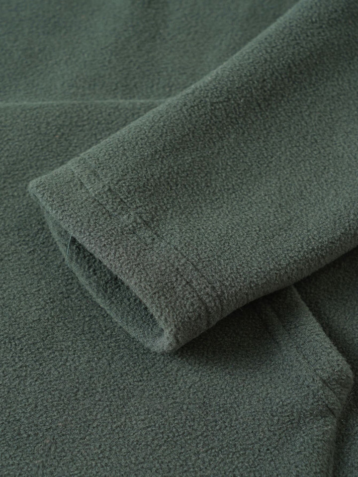 Men's fleece pullover with trendy high collar and practical button details Lune London