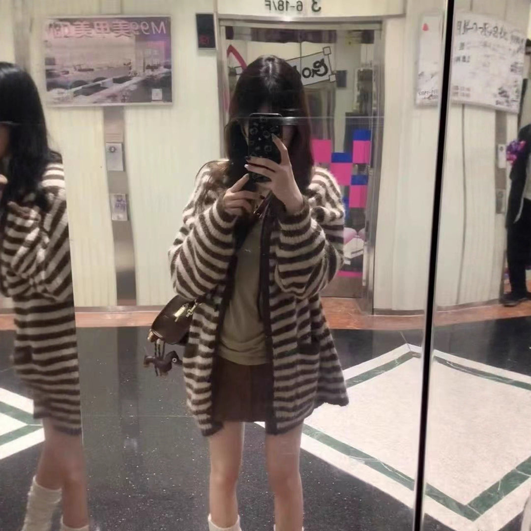 Cardigan en tricot à motifs pour femmes Chic & Stil