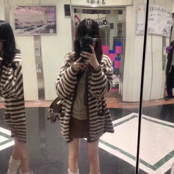 Cardigan en tricot à motifs pour femmes Chic & Stil