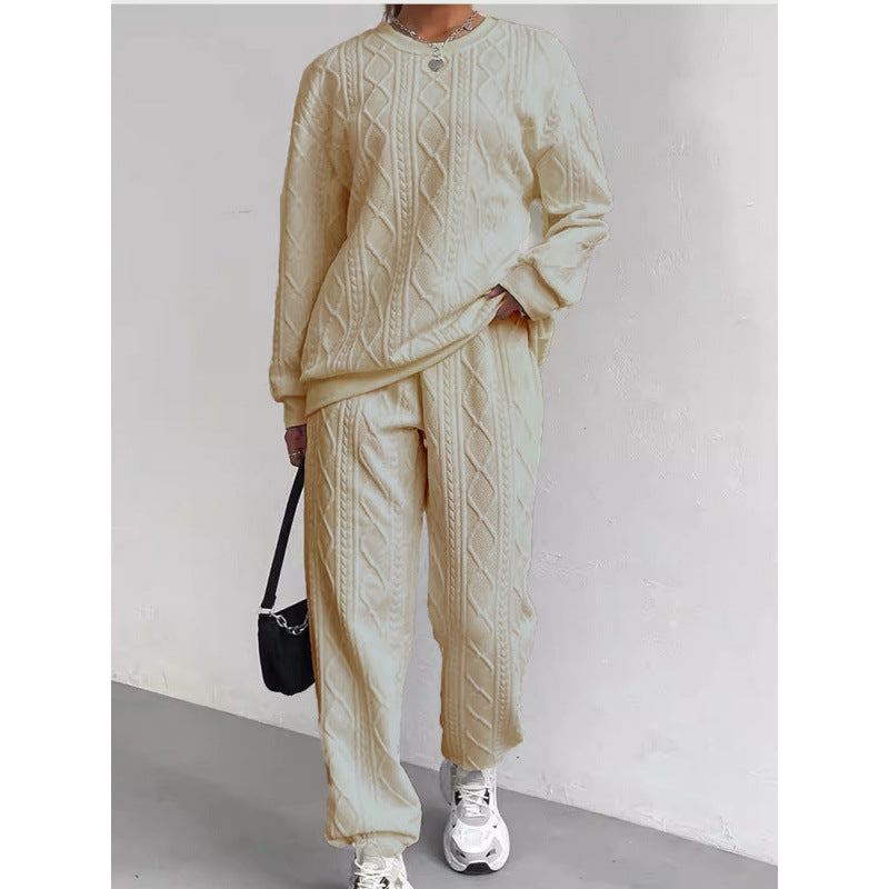 Ensemble de tricot pour femmes avec motif en cable Chic & Stil