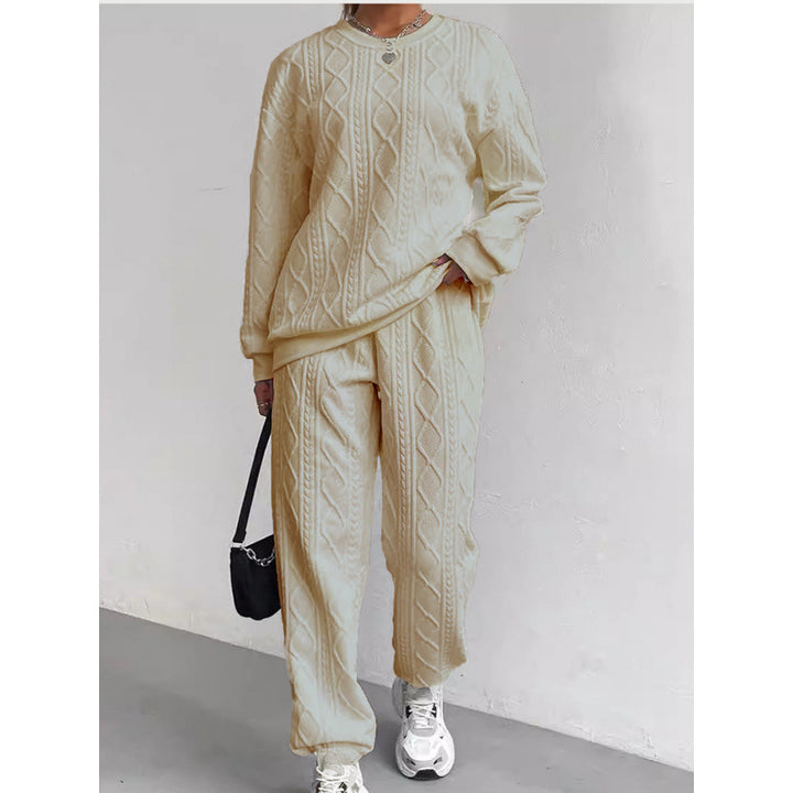 Ensemble de tricot pour femmes avec motif en cable Chic & Stil