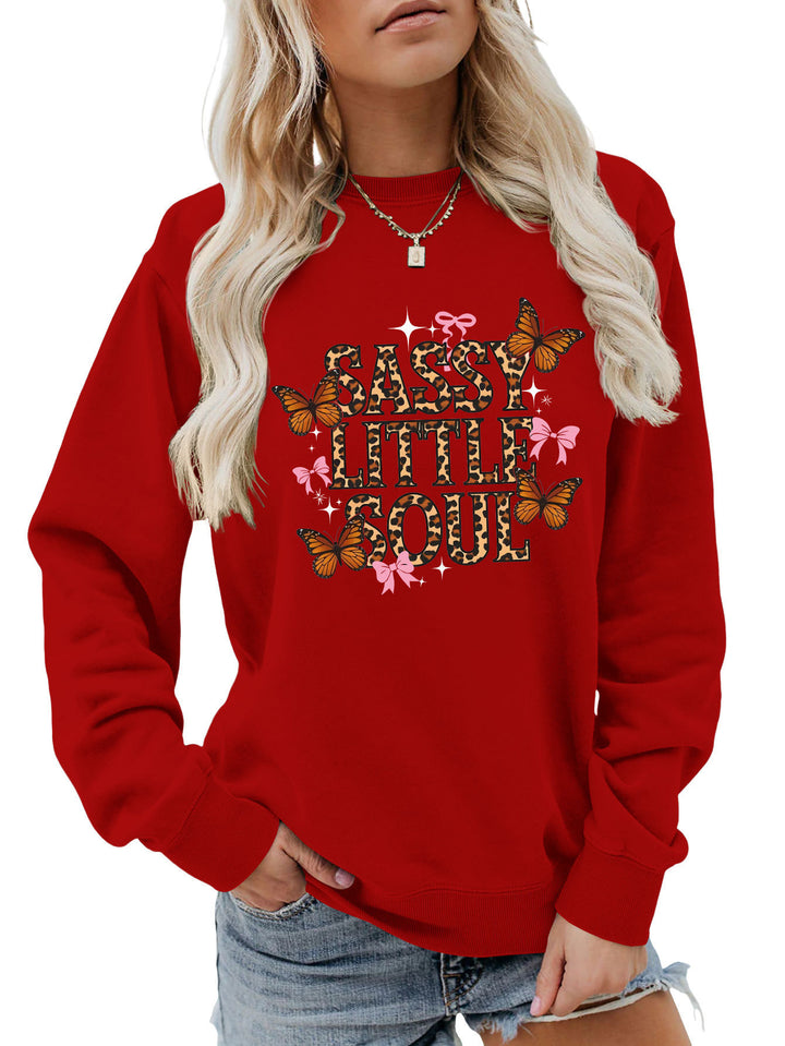 Sweatshirt pour femmes avec design de papillon artistique Chic & Stil